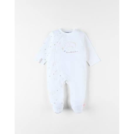 Pyjama naissance 1 pièce éléphant en jersey BLANC 1 - vertbaudet enfant 