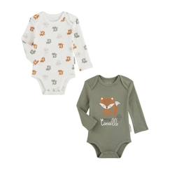 Bébé-Body-Lot de 2 bodies bébé manches longues Canaille