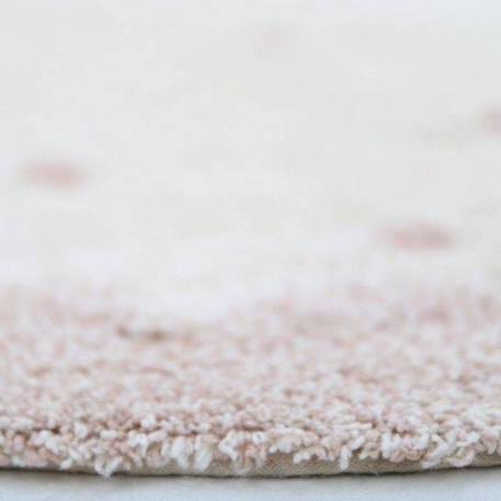 Tapis enfant Mallen tissé main en coton naturel / rose Ø110 - Nattiot ROSE 3 - vertbaudet enfant 