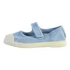 Chaussures-Chaussures fille 23-38-Baskets, tennis-Basket à Scratch Enfant Natural World - NATURAL WORLD - Version basse - Scratch - Textile - Air blue