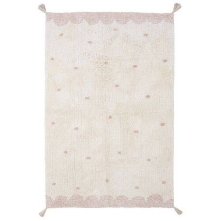 Tapis enfant Minna tissé main en coton naturel / rose 100x150 - Nattiot ROSE 1 - vertbaudet enfant 