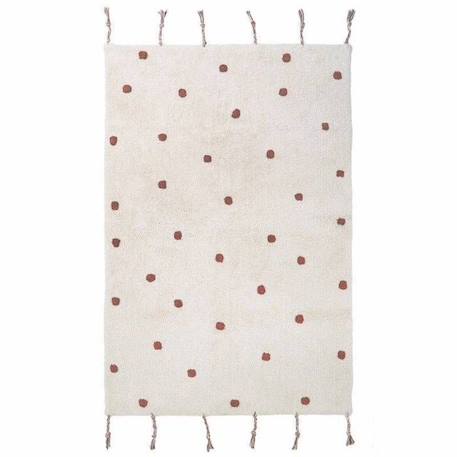 Tapis enfant Nümi tissé main coton naturel / ambre 100x150 - Nattiot BEIGE 1 - vertbaudet enfant 