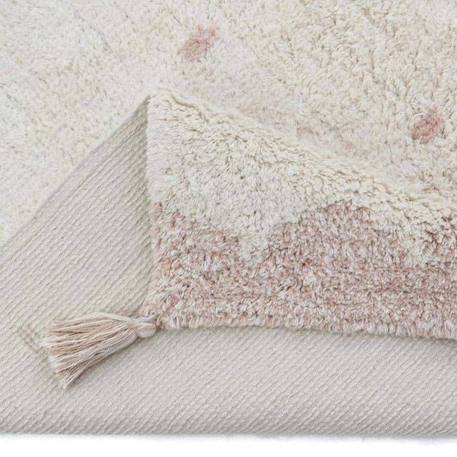 Tapis enfant Minna tissé main en coton naturel / rose 100x150 - Nattiot ROSE 2 - vertbaudet enfant 