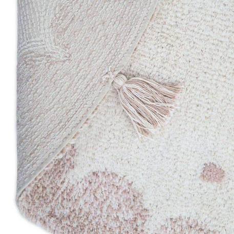 Tapis enfant Mallen tissé main en coton naturel / rose Ø110 - Nattiot ROSE 4 - vertbaudet enfant 