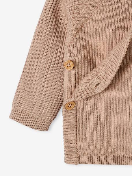 Cardigan brassière en tricot bébé beige 4 - vertbaudet enfant 