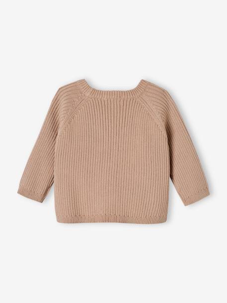 Cardigan brassière en tricot bébé beige 3 - vertbaudet enfant 