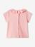 Tee-shirt en côtes bébé avec collerette rose 4 - vertbaudet enfant 