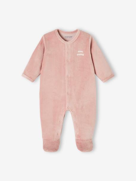 Lot de 3 dors-bien en velours ouverture naissance bébé lot bois de rose+Lot jaune d'or+Lot vert d'eau 2 - vertbaudet enfant 