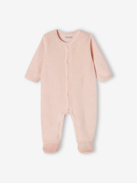 Lot de 3 dors-bien en velours ouverture naissance bébé lot bois de rose+Lot jaune d'or+Lot vert d'eau 3 - vertbaudet enfant 