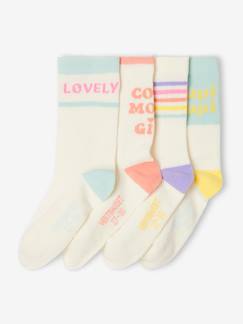 -Lot de 4 paires de chaussettes fille