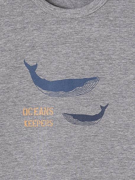 lot de 3 tee-shirts 'Baleine' garçon manches longues bleu ciel 6 - vertbaudet enfant 