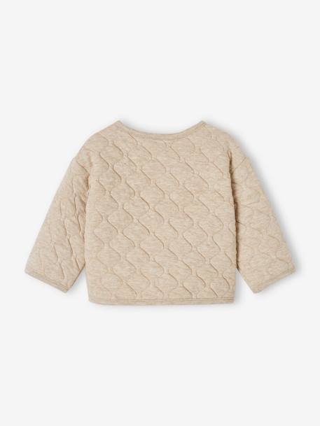 Cardigan ouverture croisée naissance bébé beige chiné 2 - vertbaudet enfant 