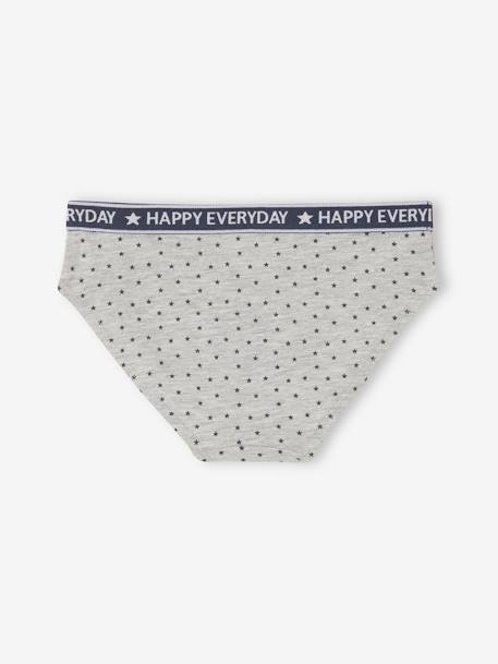 Lot de 5 culottes Happy everyday fille gris chiné 7 - vertbaudet enfant 