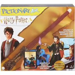 Jouet-Jeux de société-Jeux classiques et de réflexion-Mattel Games - Pictionary Air Harry Potter - Jeu d'ambiance et de dessin pour toute la famille - Dès 8 ans