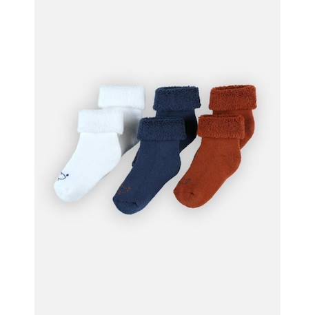 Coffret chaussons en mousse marine/spéculoos BLANC 1 - vertbaudet enfant 