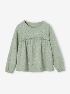 T-shirt forme blouse imprimé fille  - vertbaudet enfant