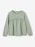 T-shirt forme blouse imprimé fille rose poudré+vert de gris 4 - vertbaudet enfant 