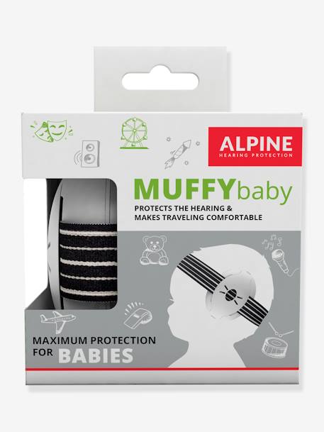 Casque antibruit Muffy baby ALPINE noir+rose+vert 4 - vertbaudet enfant 