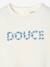 T-shirt motif fleuri 'douce' bébé écru 2 - vertbaudet enfant 