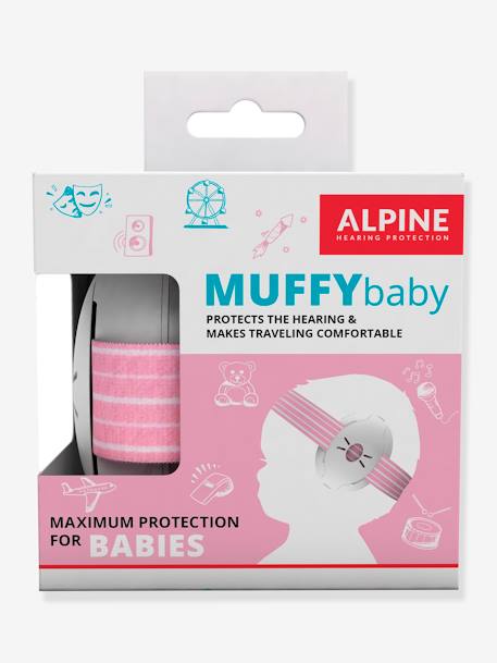 Casque antibruit Muffy baby ALPINE noir+rose+vert 8 - vertbaudet enfant 