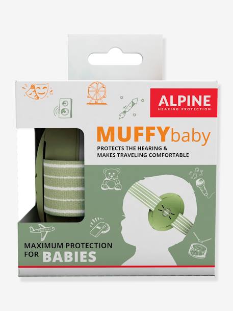 Casque antibruit Muffy baby ALPINE noir+rose+vert 12 - vertbaudet enfant 