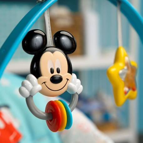 DISNEY BABY Transat évolutif (utilisable jusqu'à 30 mois) - Mickey My Best Friend, 2 jouets inclus, Vibrations automatiques, Harnais BLANC 5 - vertbaudet enfant 