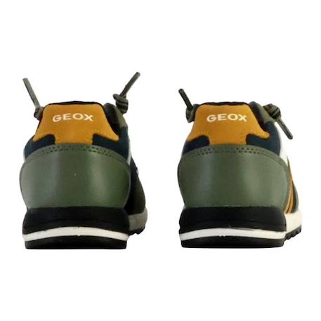 Basket Cuir Junior Geox Alben - Military/Marine VERT 4 - vertbaudet enfant 