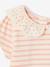 Tee-shirt rayé bébé fille col en broderie anglaise rose 2 - vertbaudet enfant 