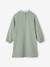 Robe en molleton col en broderie anglaise fille blush+vert de gris 6 - vertbaudet enfant 