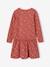 Robe Basics imprimée fille manches longues écru+rose poudré+vert de gris+vieux rose 19 - vertbaudet enfant 