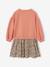 Robe bi-matière fille corail+vert 2 - vertbaudet enfant 