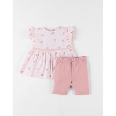 Bébé-Ensemble-Ensemble cérémonie robe + legging clair/blush