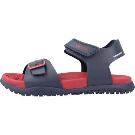 Sandale à Scratch Plate Geox Fusbetto - Navy-Rouge ROUGE 2 - vertbaudet enfant 