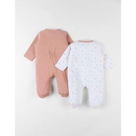 Ensemble de 2 pyjamas 1 pièce terracotta/écru ROSE 2 - vertbaudet enfant 