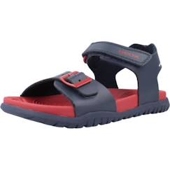 Chaussures-Chaussures garçon 23-38-Sandales-Sandale à Scratch Plate Geox Fusbetto - Navy-Rouge