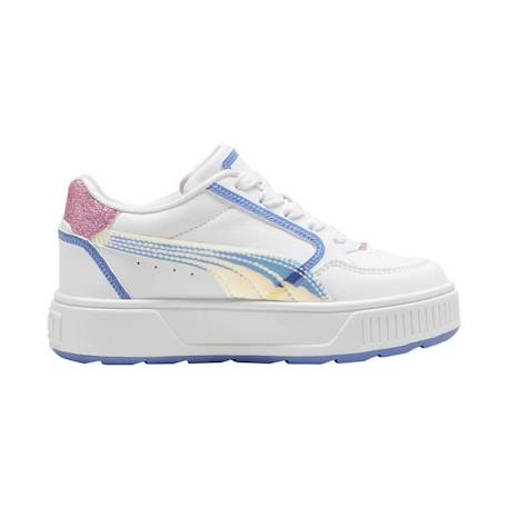 Basket à Lacets Junior Puma Karmen Rebelle Deep Dive - Blanc/Rose-Bleu BLANC 2 - vertbaudet enfant 