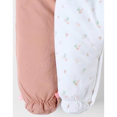 Ensemble de 2 pyjamas 1 pièce terracotta/écru ROSE 3 - vertbaudet enfant 