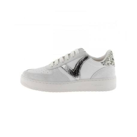 Baskets pour fille - VICTORIA 1258233 - Talon plat - Cuir blanc - Lacets BLANC 3 - vertbaudet enfant 