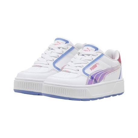 Basket à Lacets Junior Puma Karmen Rebelle Deep Dive - Blanc/Rose-Bleu BLANC 3 - vertbaudet enfant 