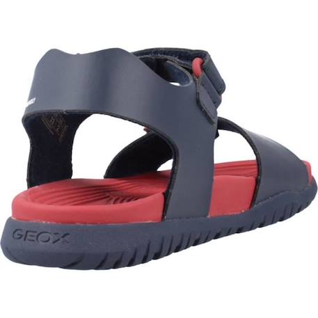 Sandale à Scratch Plate Geox Fusbetto - Navy-Rouge ROUGE 3 - vertbaudet enfant 