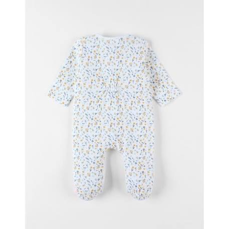 Pyjama 1 pièce fleuri en jersey gaufré BLANC 2 - vertbaudet enfant 