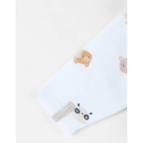 Pyjama 1 pièce ours en velours BLANC 4 - vertbaudet enfant 