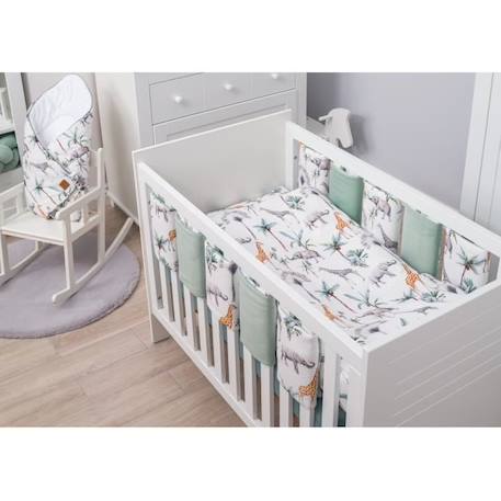 Tour de lit modulable et réversible, SAFARI Multicolore Pour lit bébé de 60x120 ou 70x140 cm VERT 4 - vertbaudet enfant 
