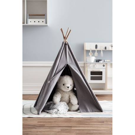 Tente tipi mini - grise - enfant - 53 x 53 x 75 cm - Kids Concept GRIS 2 - vertbaudet enfant 