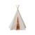 Tipi enfant Moi Mili 'Fluffy Pompoms' - Blanc - 120x170cm - Tissu 100% coton et tiges de pin BLANC 1 - vertbaudet enfant 