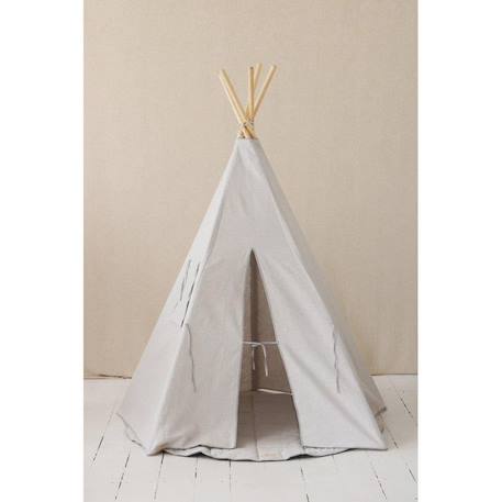 Tente Tipi avec tapis Gris Pigeon GRIS 4 - vertbaudet enfant 