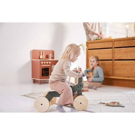 Draisienne en bois à 4 roues Flexa VERT 2 - vertbaudet enfant 