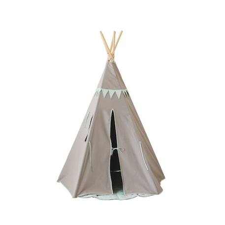 Tipi avec guirlande enfant Moi Mili 'Mint Love' - mint love - TU GRIS 1 - vertbaudet enfant 