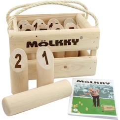 Jouet-Jeux de plein air-Jeu de quilles Mölkky - TACTIC - Version Luxe - Bois massif - Mixte - A partir de 7 ans