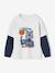 T-shirt sport garçon effet double manches blanc chiné 1 - vertbaudet enfant 